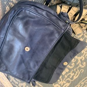 Navy smooth and soft leather